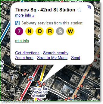 google maps zal u zelfs vertellen welke diensten op elk station beschikbaar zijn