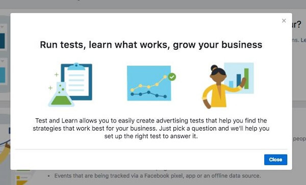 Facebook Business Manager rolt een nieuwe test- en leertool uit.