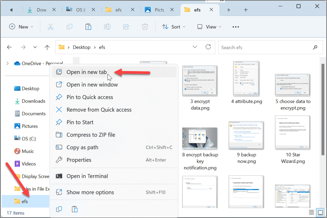 Tabbladen gebruiken in Windows 11 Verkenner