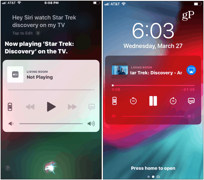Gebruik Siri met Apple TV vanaf de iPhone