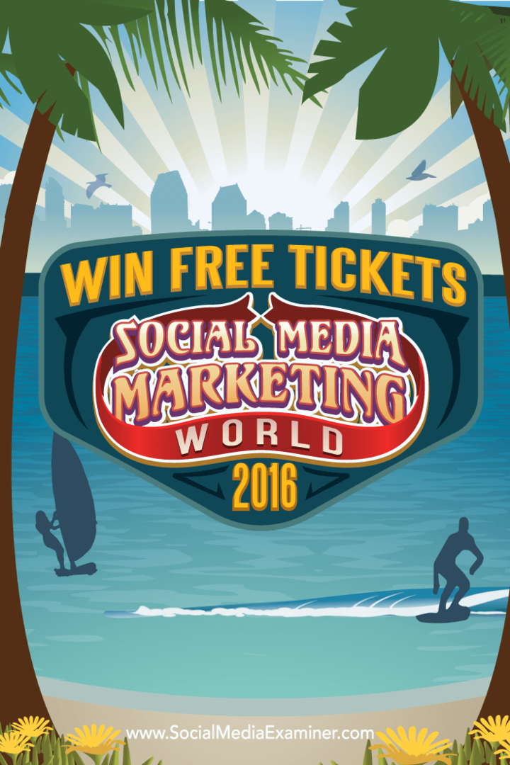 Win gratis tickets voor Social Media Marketing World 2016: Social Media Examiner