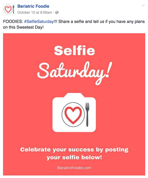 selfie zaterdag sociale post voorbeeld