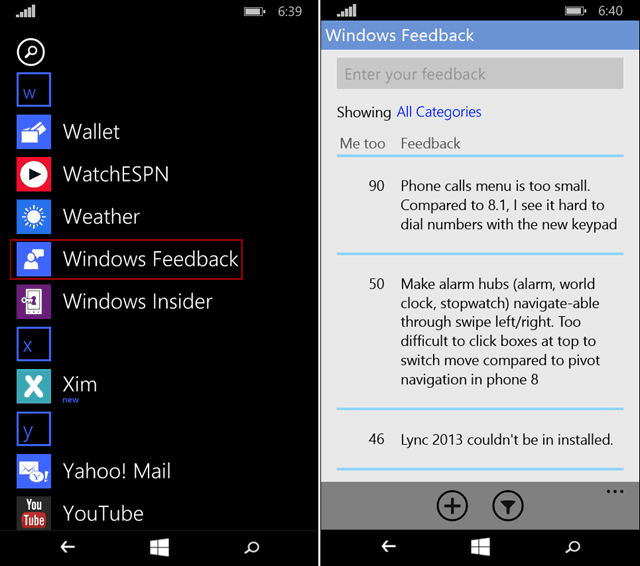 Stuur feedback over Windows 10 voor telefoons op de gemakkelijke manier