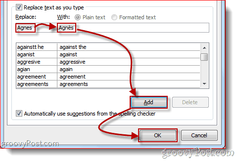 AutoCorrectie-opties voor Word 2010