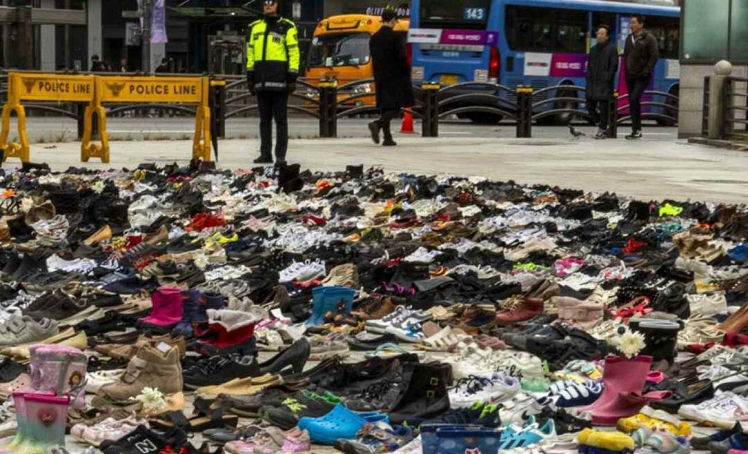 Een les in menselijkheid uit Zuid-Korea! Ze stelden honderden schoenen op de pleinen voor Palestina op