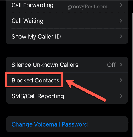 iphone geblokkeerde contacten