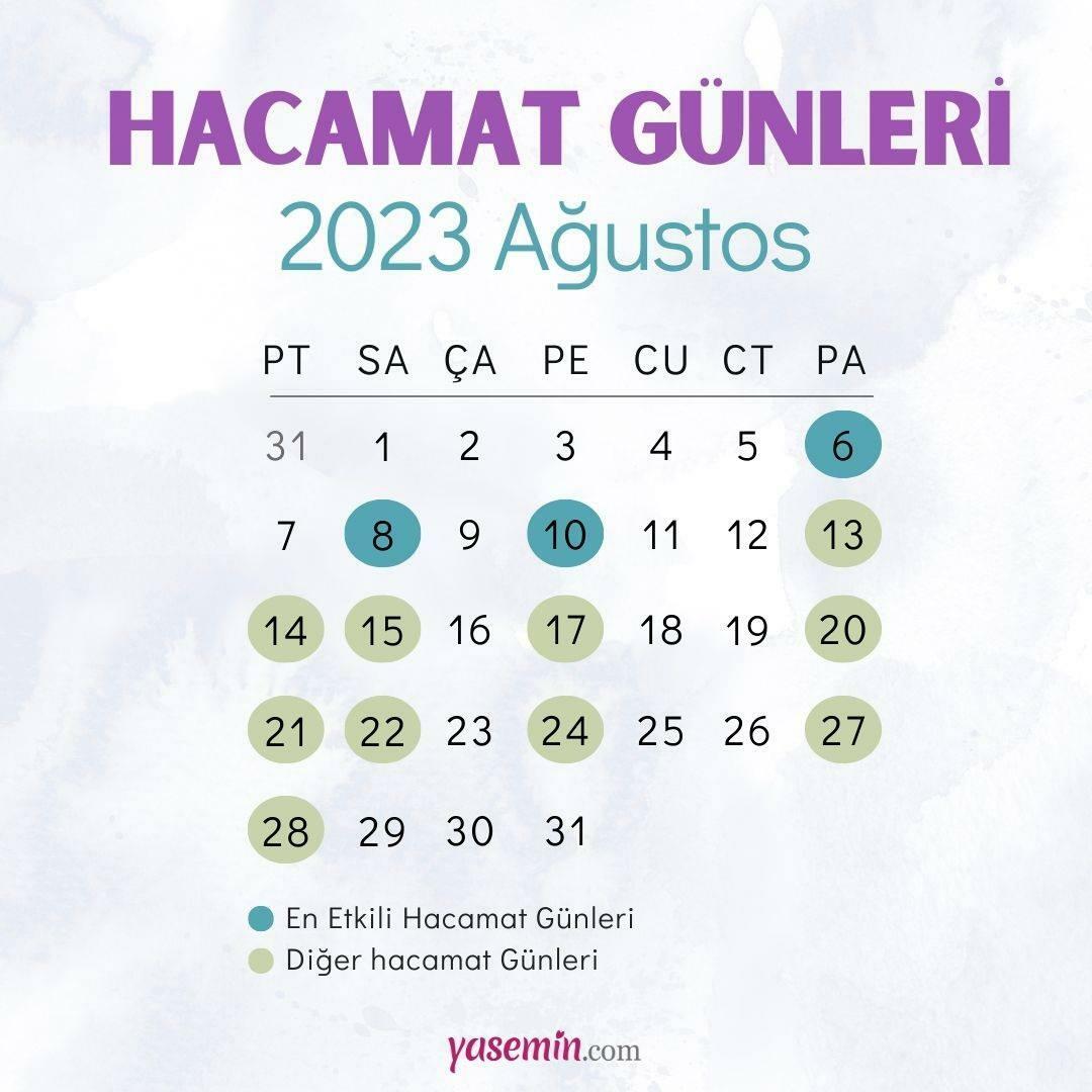 Augustus Hijama Dagen Kalender 2023