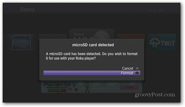 microSD-kaart gedetecteerd