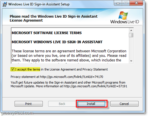 koppel uw window 7-account door de assistent voor live-id-aanmelding te installeren