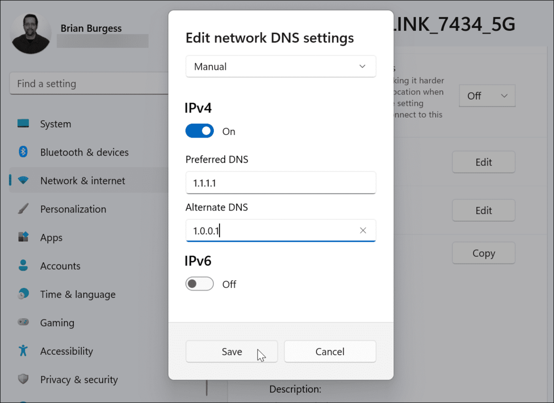 typ alternatieve DNS-instellingen in