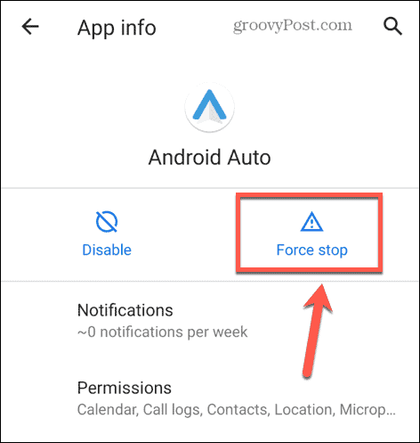 Android automatisch geforceerd stoppen