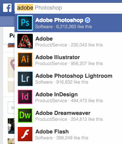 Adobe Facebook-eigenschappen
