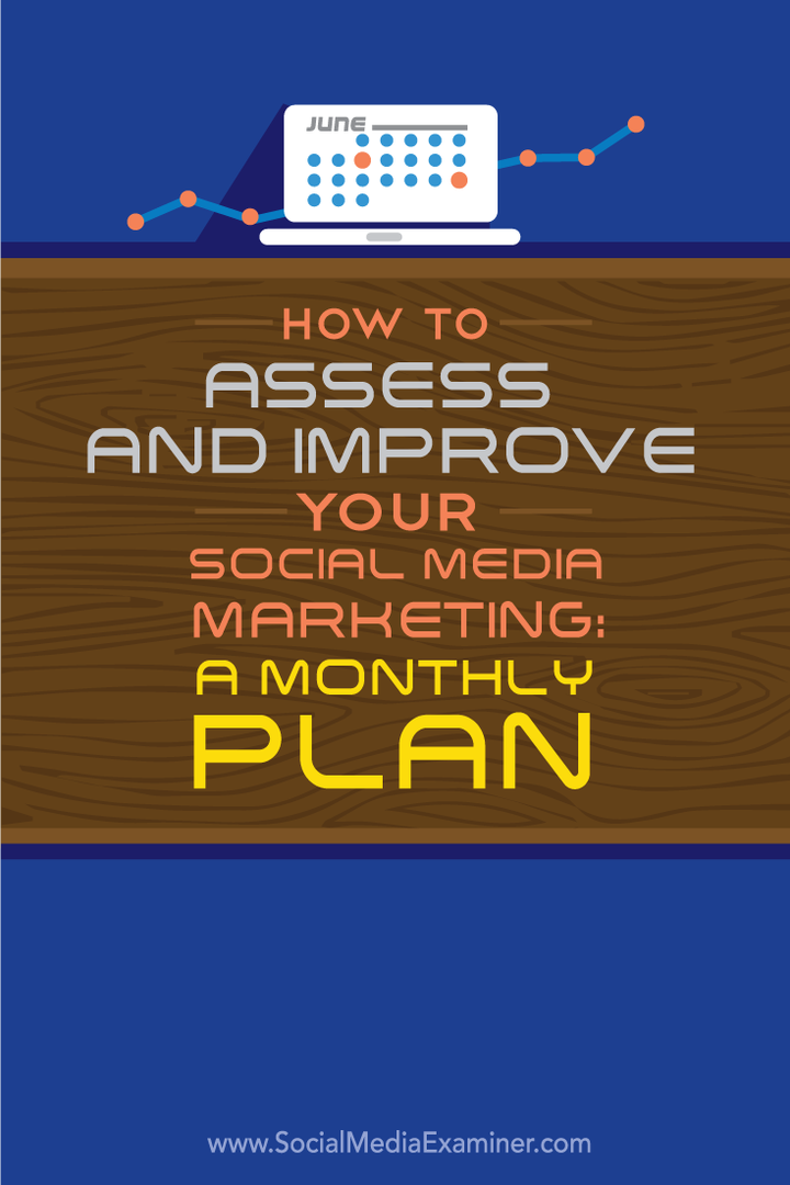 Hoe u uw social media marketing kunt beoordelen en verbeteren: een maandelijks plan: social media examiner