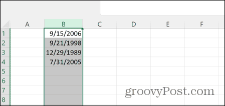 Excel geconverteerde datums