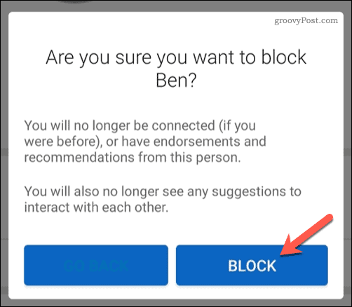 Een gebruiker op LinkedIn blokkeren