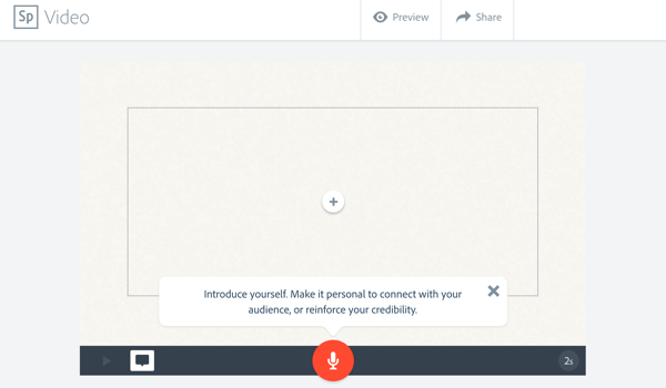 Adobe Spark Record intro