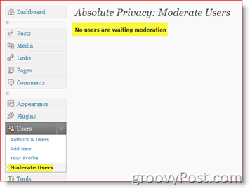 Absolute privacy Moderate Users- Private WordPress Blog Plugin