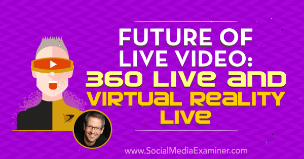 Future of Live Video: 360 Live en Virtual Reality Live met inzichten van Joel Comm op de Social Media Marketing Podcast.