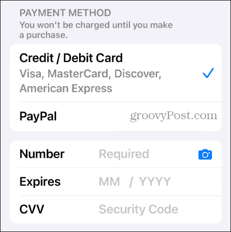 betaalmethode Apple-account toevoegen
