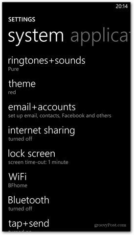 Windows Phone 8 past de instellingen van het vergrendelscherm aan