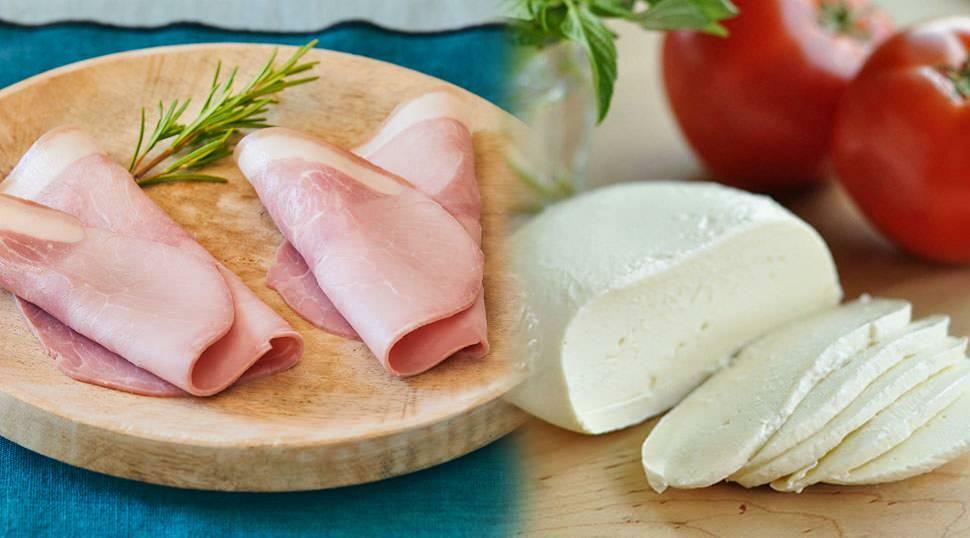 Ham en Mozzarella-kaas