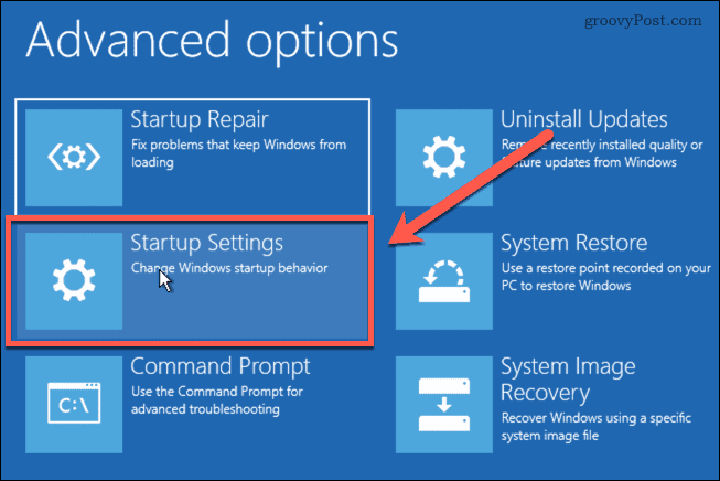Windows 11 opstartinstellingen
