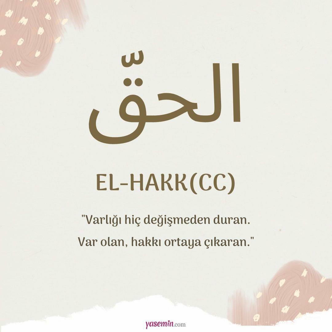 Wat betekent de naam al-hakk?