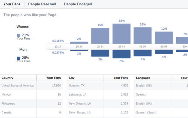 facebook inzichten doelgroep demografie