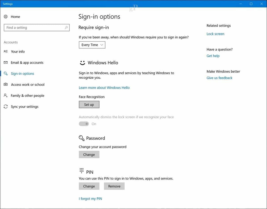 Windows Hello-gezichtsherkenning instellen om u aan te melden bij Windows 10