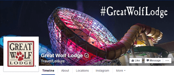 facebook omslagfoto Great Wolf Lodge