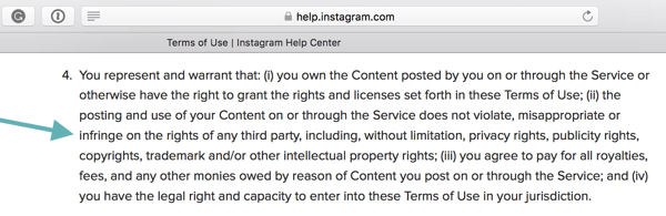 In de gebruiksvoorwaarden van Instagram staat dat gebruikers moeten voldoen aan de communityrichtlijnen.