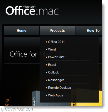 Office voor Mac-website