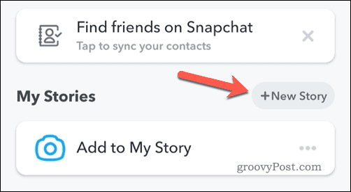 Een nieuw Snapchat-verhaal maken