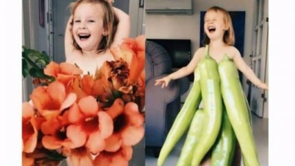Ze maakte kleding voor haar dochter van groenten en fruit!
