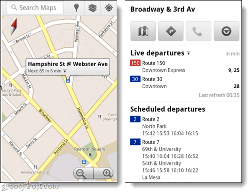 mobiel vervoer voor google maps