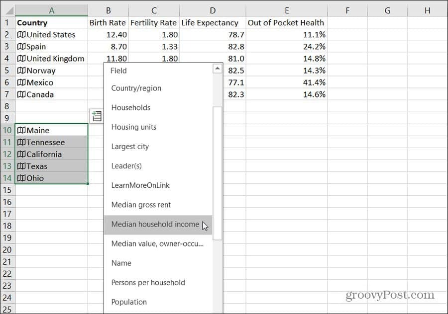 statusgegevens importeren in Excel