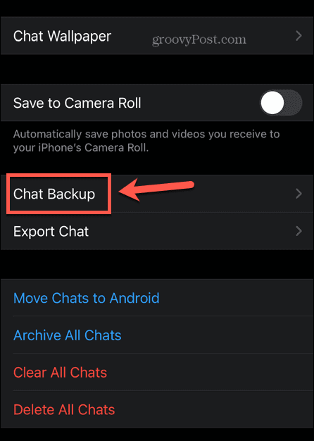 whatsapp back-up ios