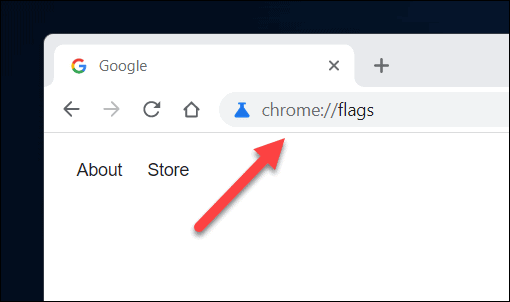 Toegang tot het Chrome Flags-menu