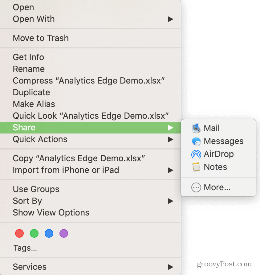 Mac-snelkoppeling voor het delen van documenten in Word