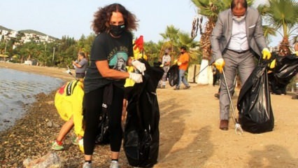 Sertab Erener kwam in opstand door afval te verzamelen in Bodrum!