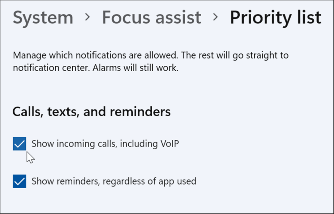 Focus Assist gebruiken op Windows 11