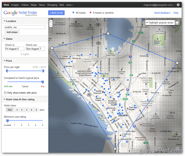 Google lanceert Hotel Finder