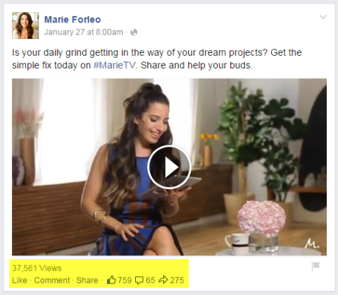 marie forleo videopost op facebook