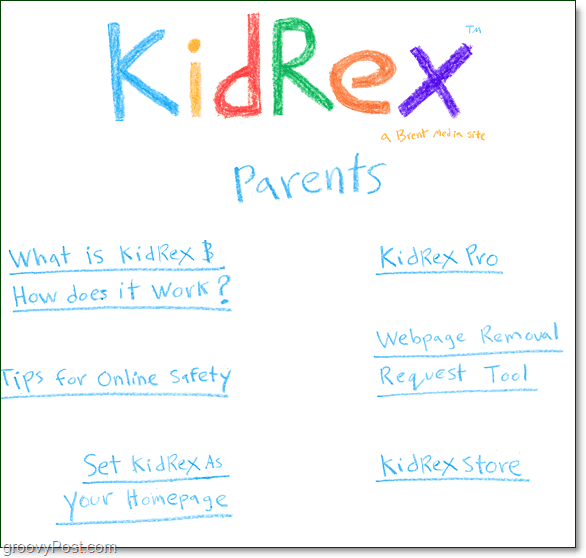 kidrex ouders menu