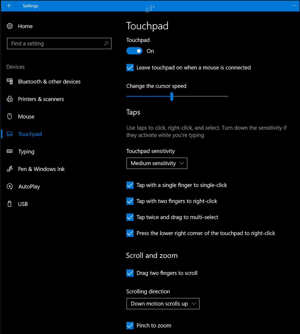 Windows 10-tip: schakel het touchpad uit wanneer een muis is aangesloten