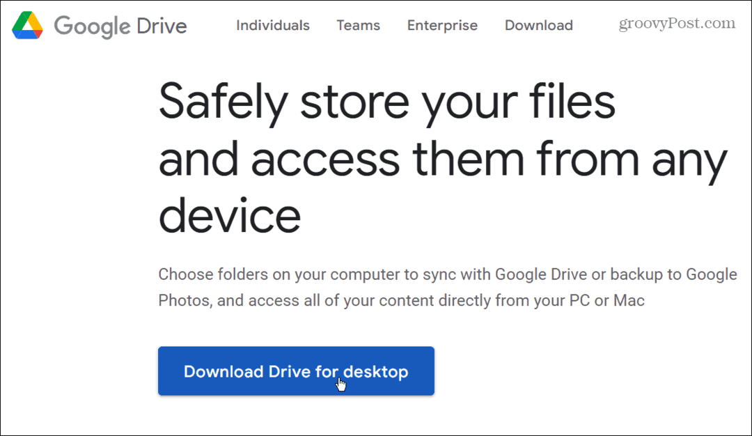 Hoe Google Drive aan Verkenner toe te voegen