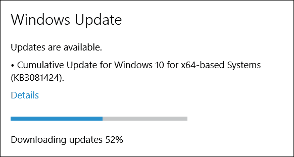 Microsoft brengt Windows 10 cumulatieve update uit (KB3081424)
