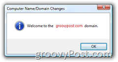 Windows Vista Word lid van een welkomstscherm van Active Directory AD Domain