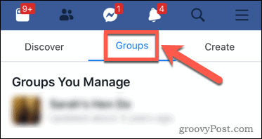 Facebook-app beheert groepen