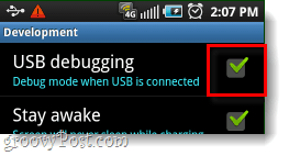 Android USB-foutopsporingsmodus